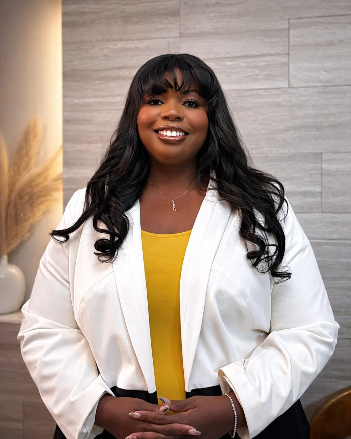 Ebony Peterson in a warm professional setting